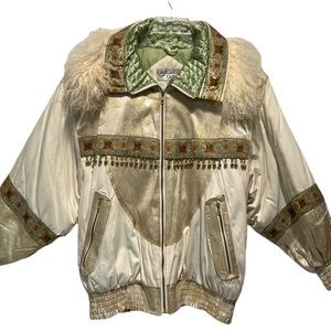 COPY - Gallery Women Vintage Mongolian Style Coat Jacket w Bell Tassles Size L